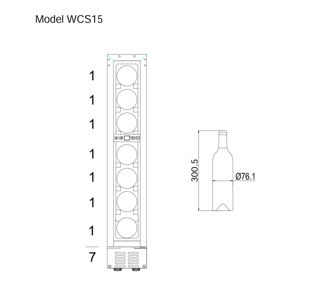 Vinoteca encastrable - WineCave 15S Stainless