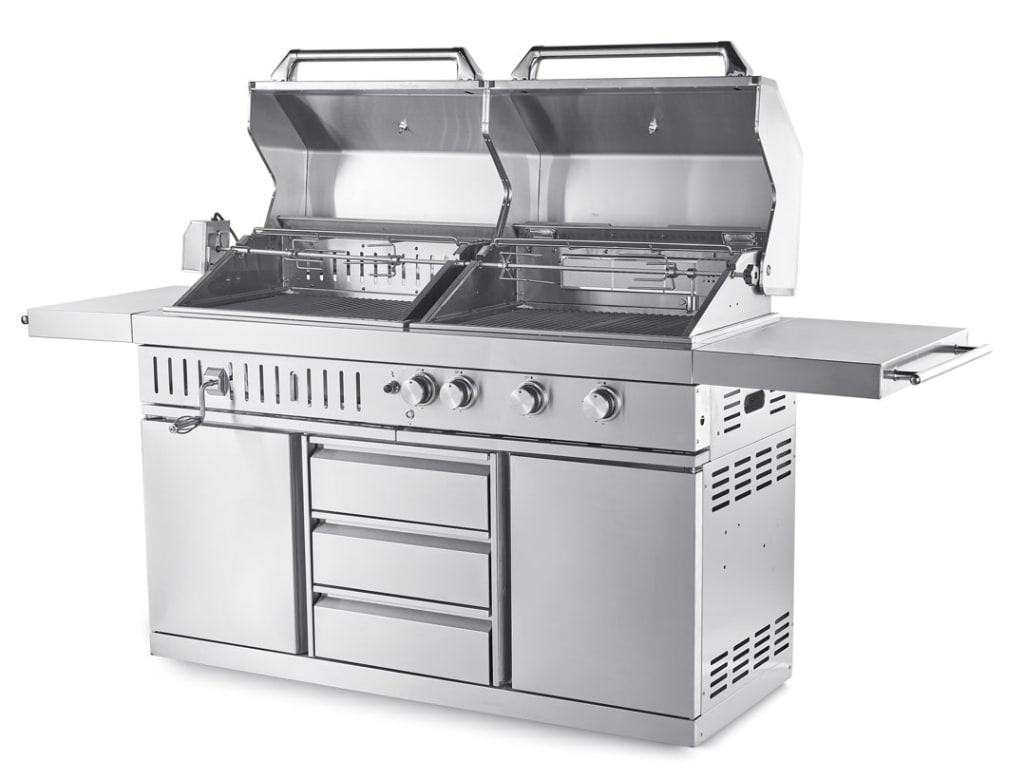 Grill Mit Gas Und Kohle