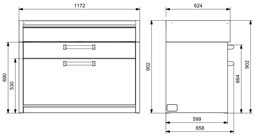 Modular system - Modul med vask 120 cm