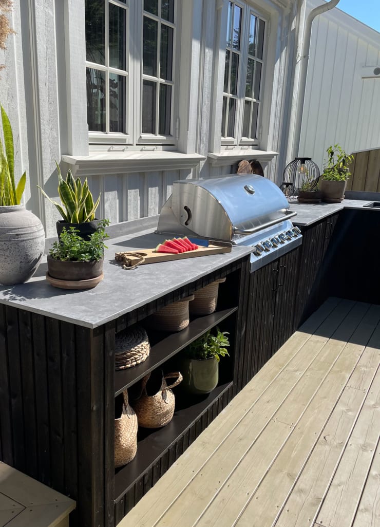 Innbyggbar Gassgrill med 6 brennere 