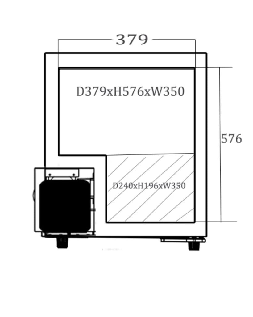 Freistehender Outdoorkühlschrank