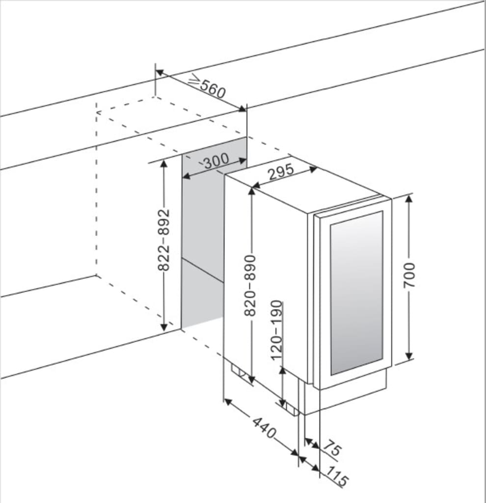 Spis- och vinkylspaket - Steel Enfasi 90 cm induktion + mQuvée inbyggbar vinkyl