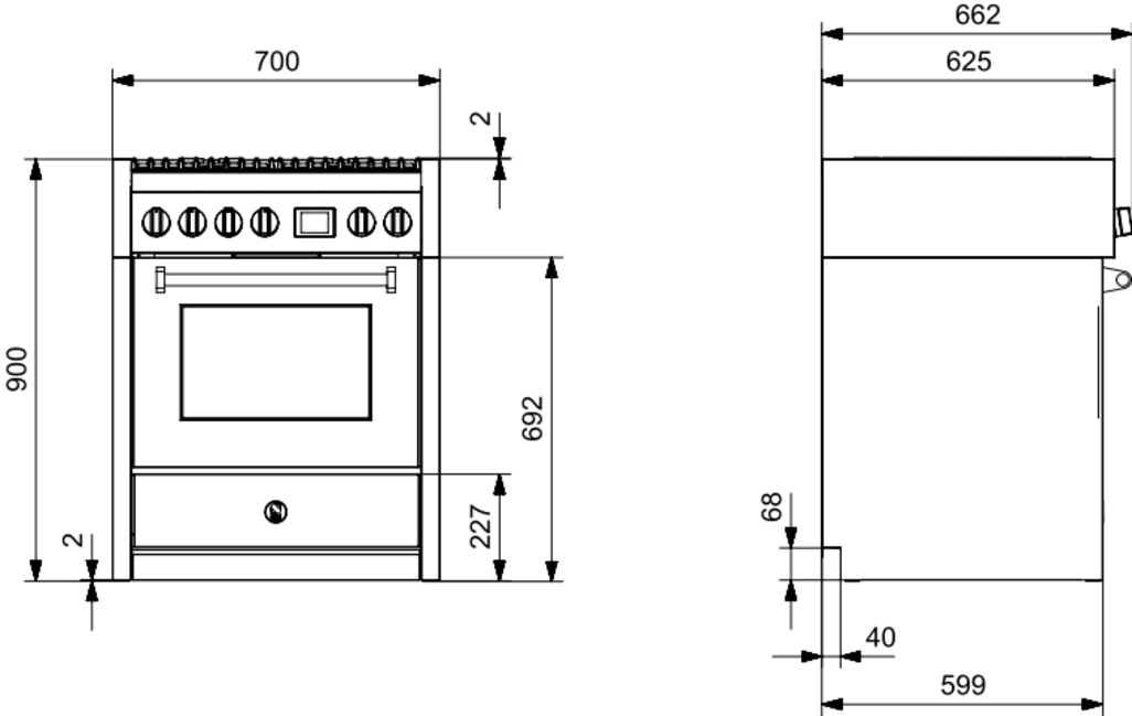 Spis - Genesi - Combi-steam 70 cm (1 ugn) Induktion