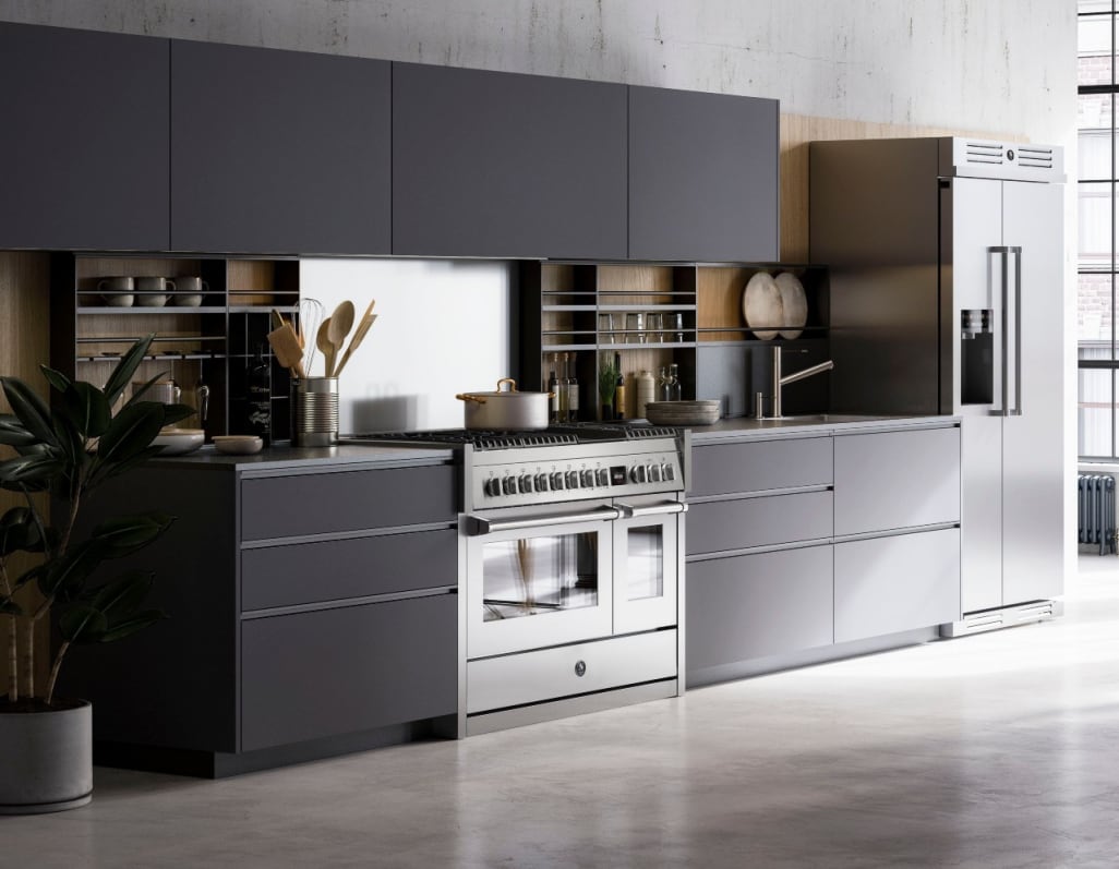 Genesi - Combi-steam - Gasspis 120 cm (2 ugnar) (Bordeaux) + BBQ