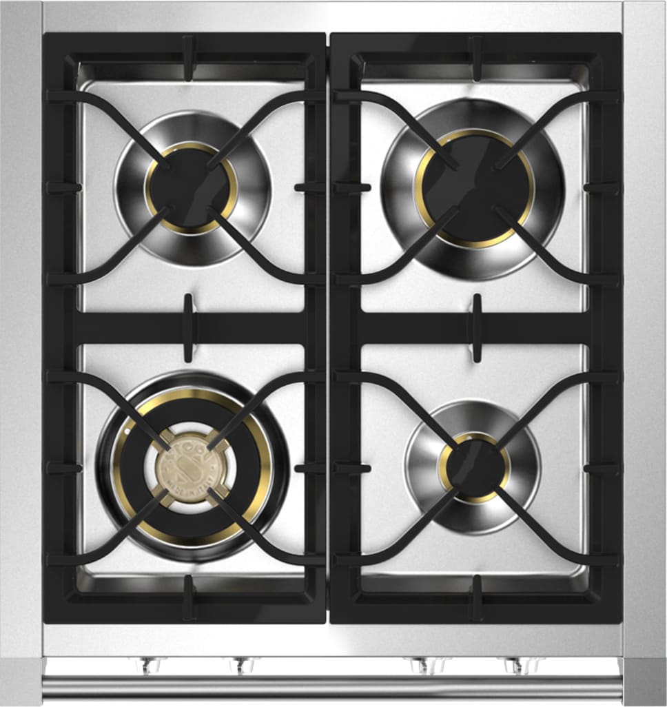 Steel - Ascot - Combi-Steam 70 cm (1 oven) (Nero/Brass) Gas