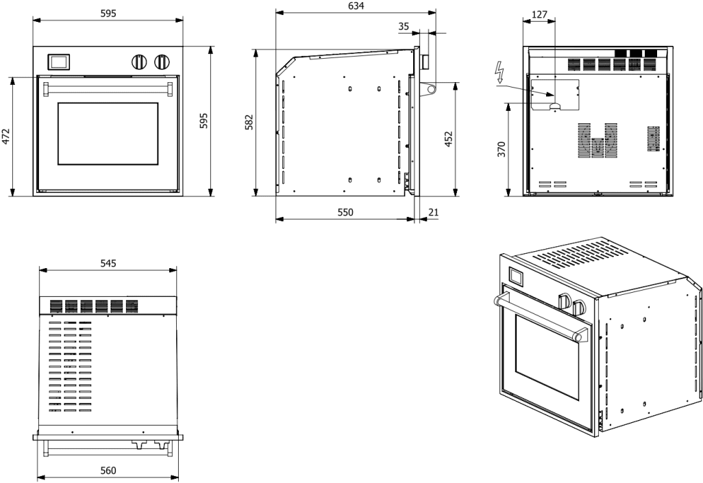 Combi steam indbygningsovn - Genesi 60x60 cm