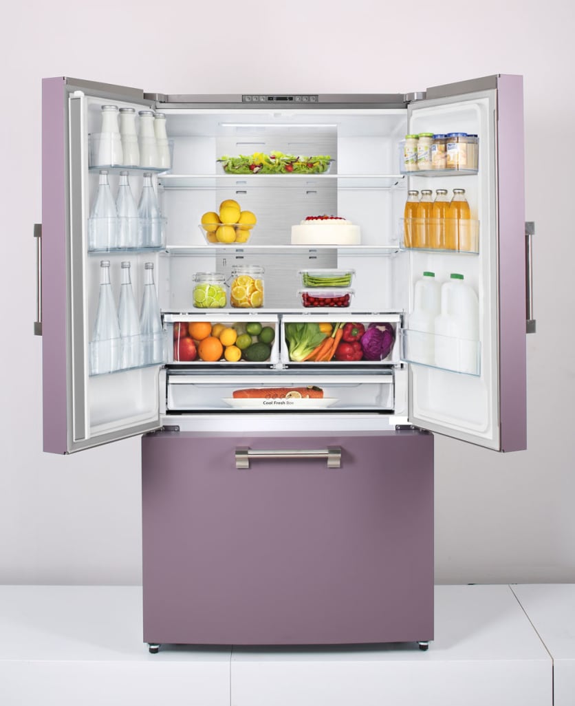 Fritstående køleskab med french door - Genesi 90 cm
