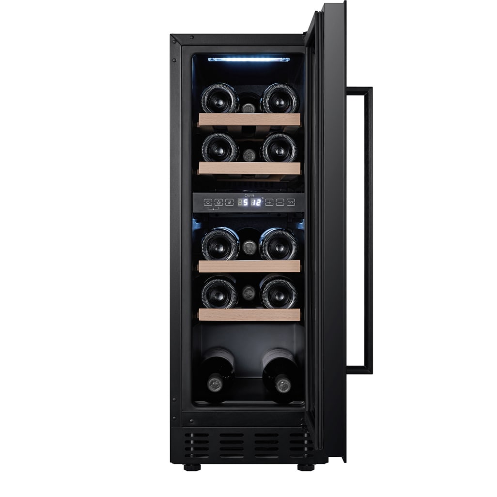 Sisäänrakennettava viinikaappi - Arctic Collection 30D Fullglass Black