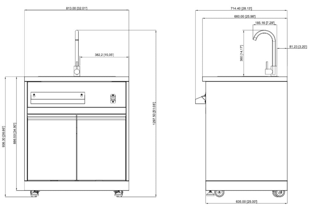 Inox Range - Vrijstaande buitenkeuken - Texoma