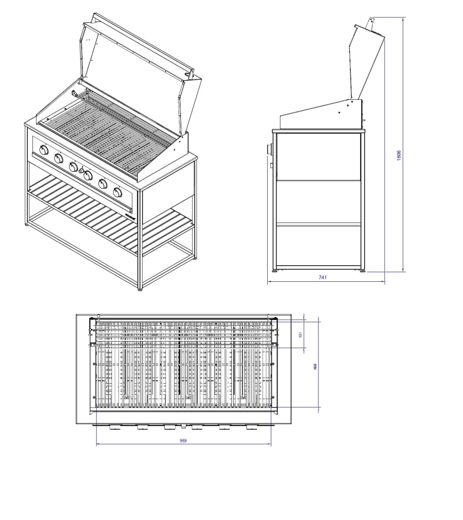 Frittstående Gassgrill