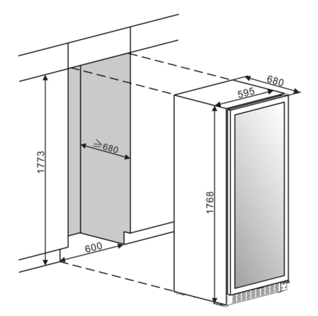 Wine cabinet - WineStore 226 Solid Black