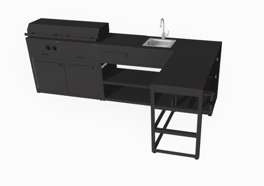 Nordic Line - Free-standing outdoor kitchen - Saltum (Black)