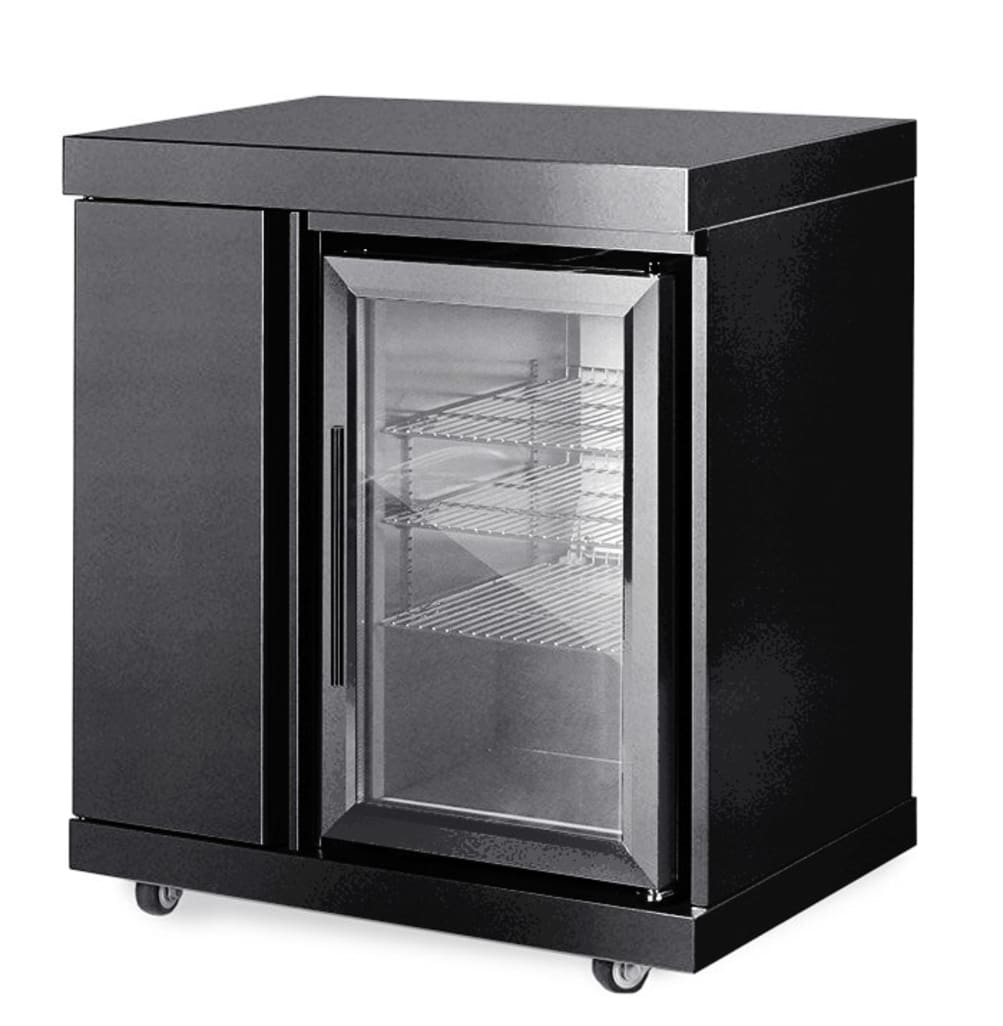 (B-Vara) - Black Collection - Modul med kylskåp och förvaringsskåp