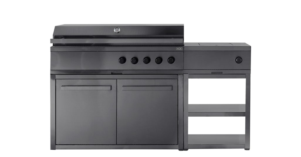 Nordic Line - Integrated gas grill (5 burners) - Black