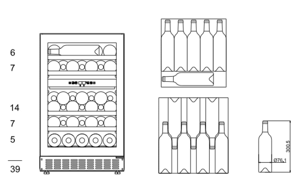 Under-counter wine fridge - WineCave 700 50D Modern 