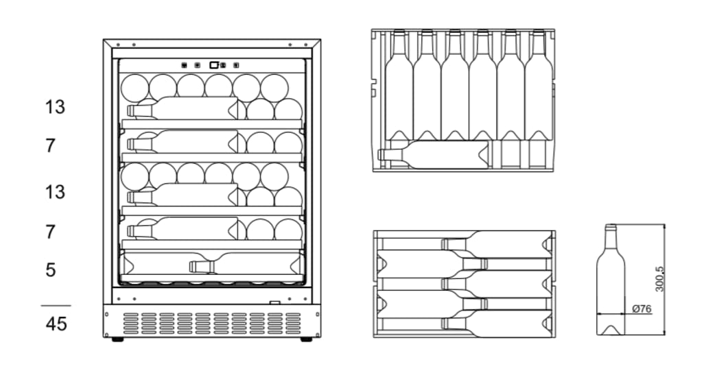 Fully integrated wine cooler - WineStore 78  