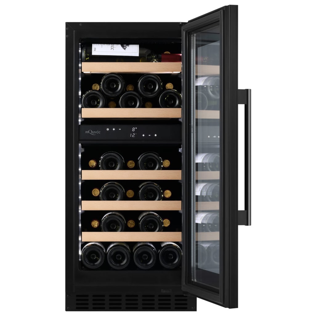 Under-counter wine cooler - WineCave 800 40D Fullglass Black