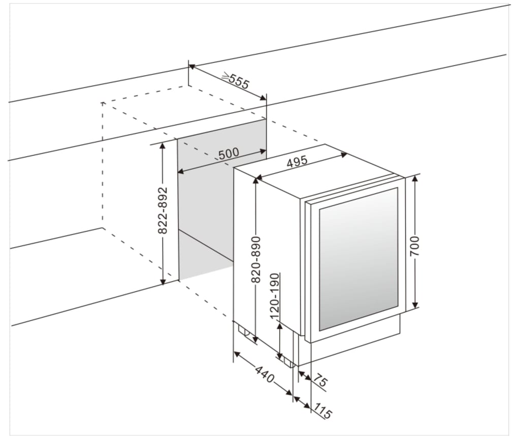 Vinoteca encastrable - WineCave 700 50D Anthracite Black