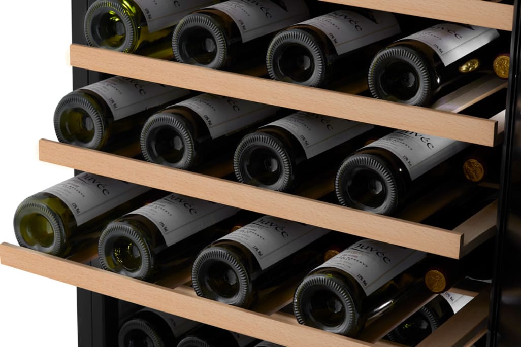 Cave de vieillissement encastrable - WineStore 177 Anthracite Black - 15 tablettes coulissantes 