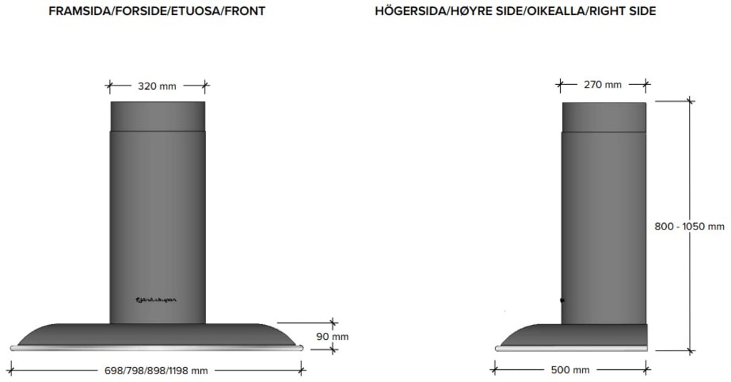 Komfyrpakke - Lofra Dolce Vita 70 cm Induksjon 2 ovner + Fjärås 70 cm Blender - Svart/Messing