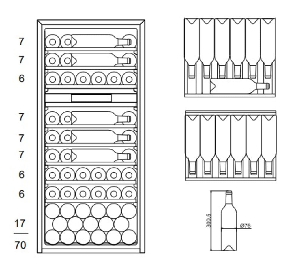 (Outlet) - Integrated wine fridge - WineKeeper 70D Stainless 