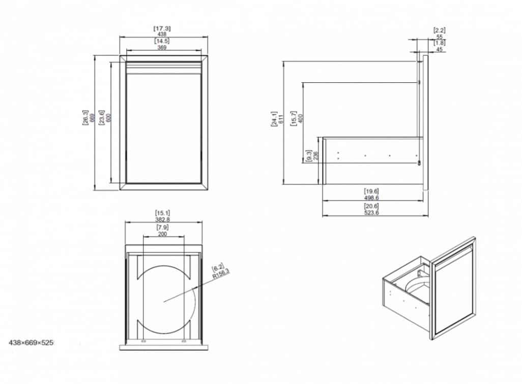 Folkunga - Built-in - Schrank für Gasflasche