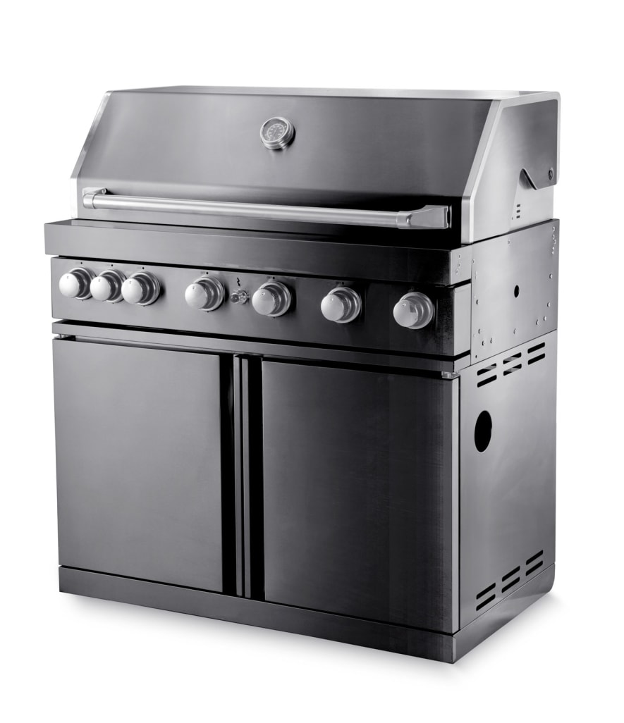 Black Collection - Free-standing gas grill with 6 burners and infrared system