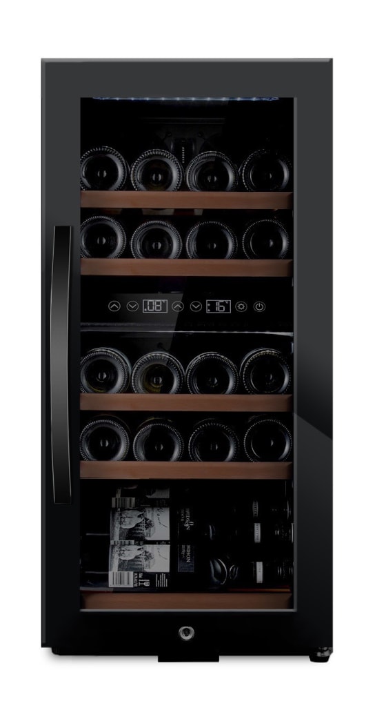 (Outlet) - Fritstående vinkøleskab - WineExpert 24 Fullglass Black 