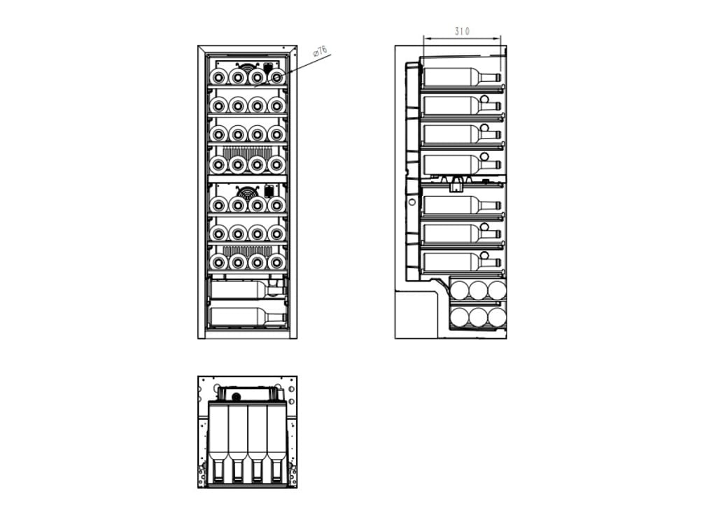 Free-standing wine cooler - Northern Collection 39 Black