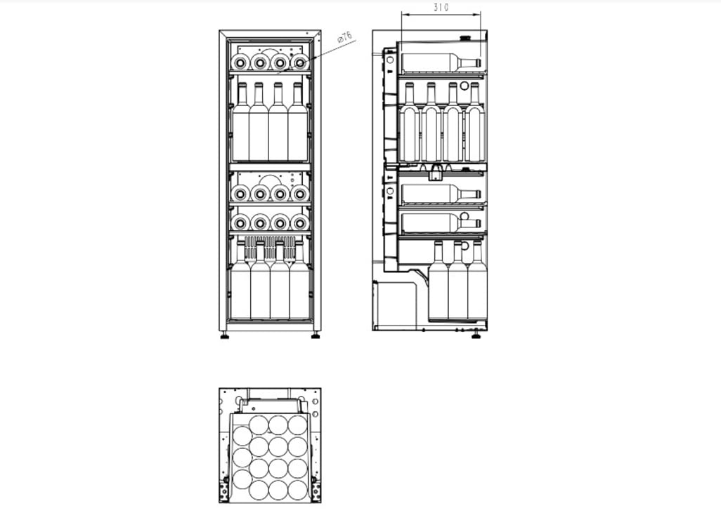 Free-standing wine cooler - Northern Collection 39 Black