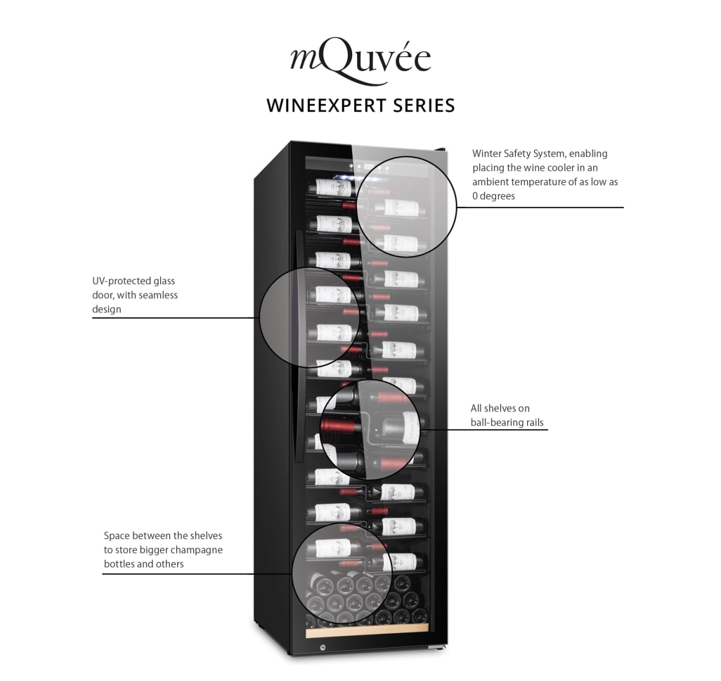 Freistehender Weinkühlschrank - WineExpert 38 Stainless 