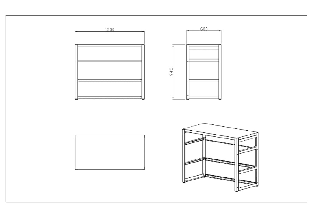 (Outlet) - Nordic Line - Barmodul 120 cm