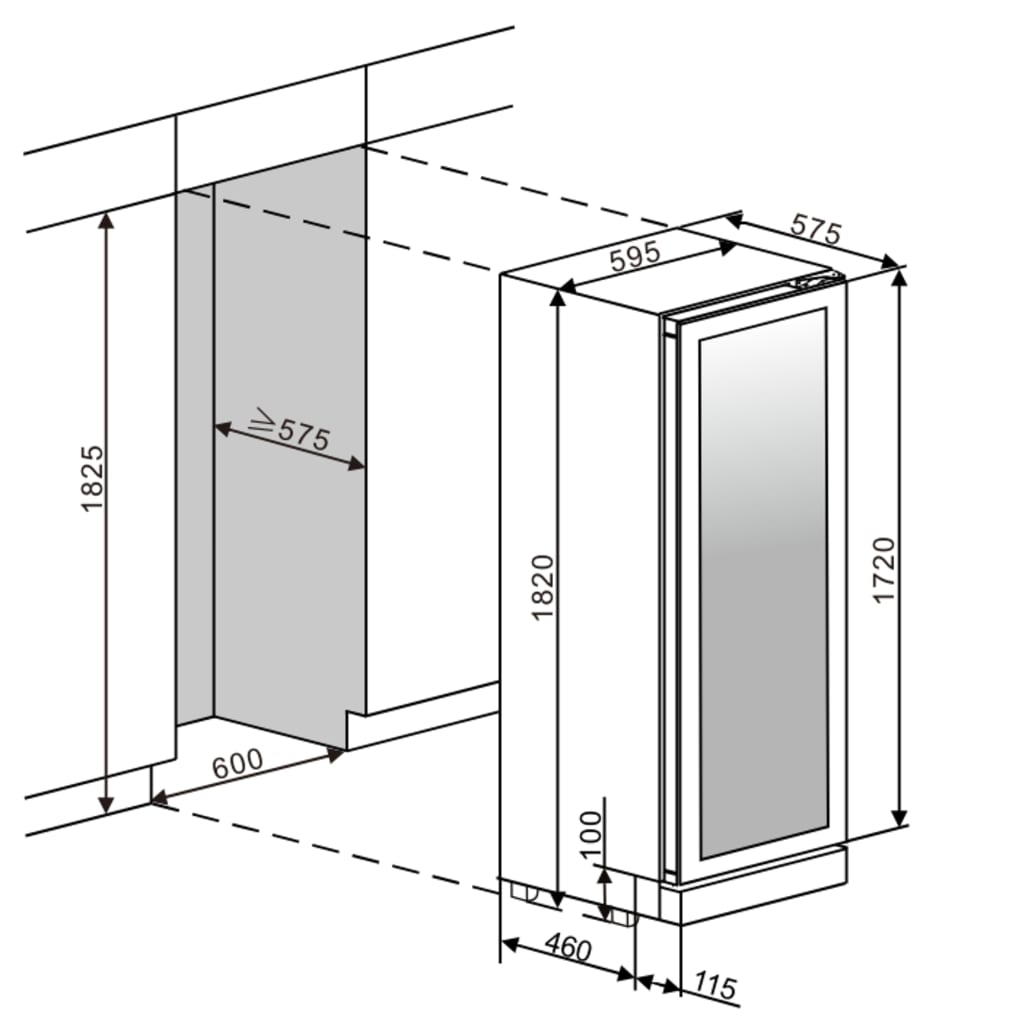 Built-in wine cooler - WineCave Infinite 187D Push-Pull 