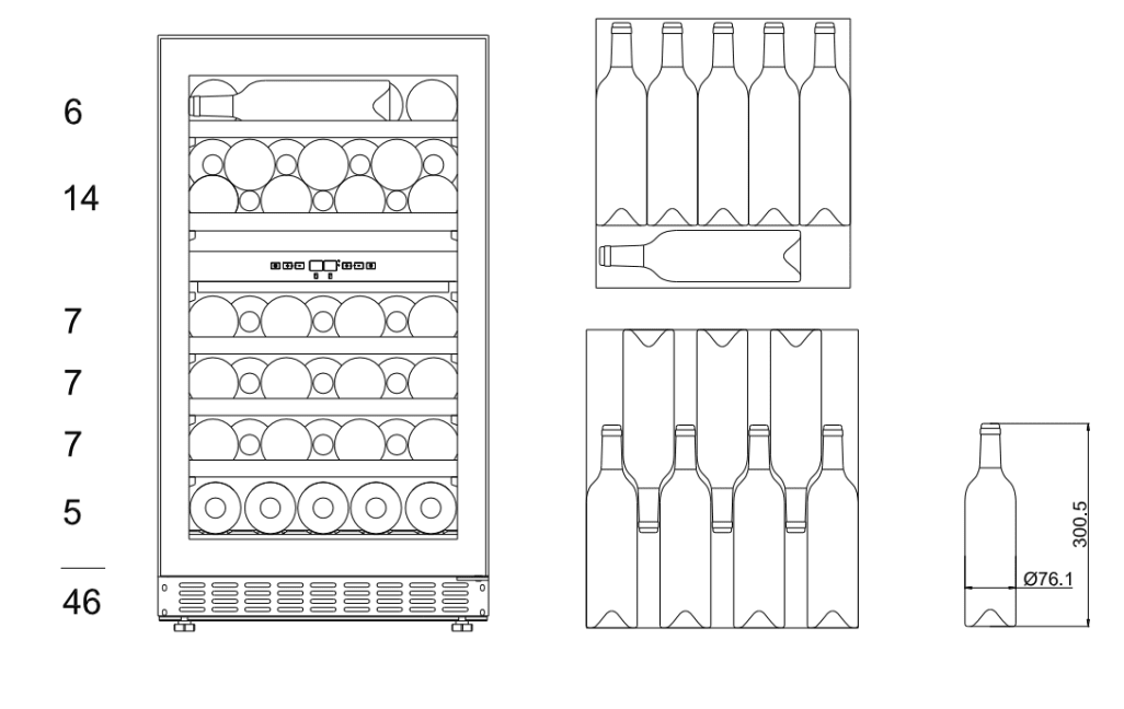 Einbau-Weinkühlschrank - WineCave 800 50D Stainless