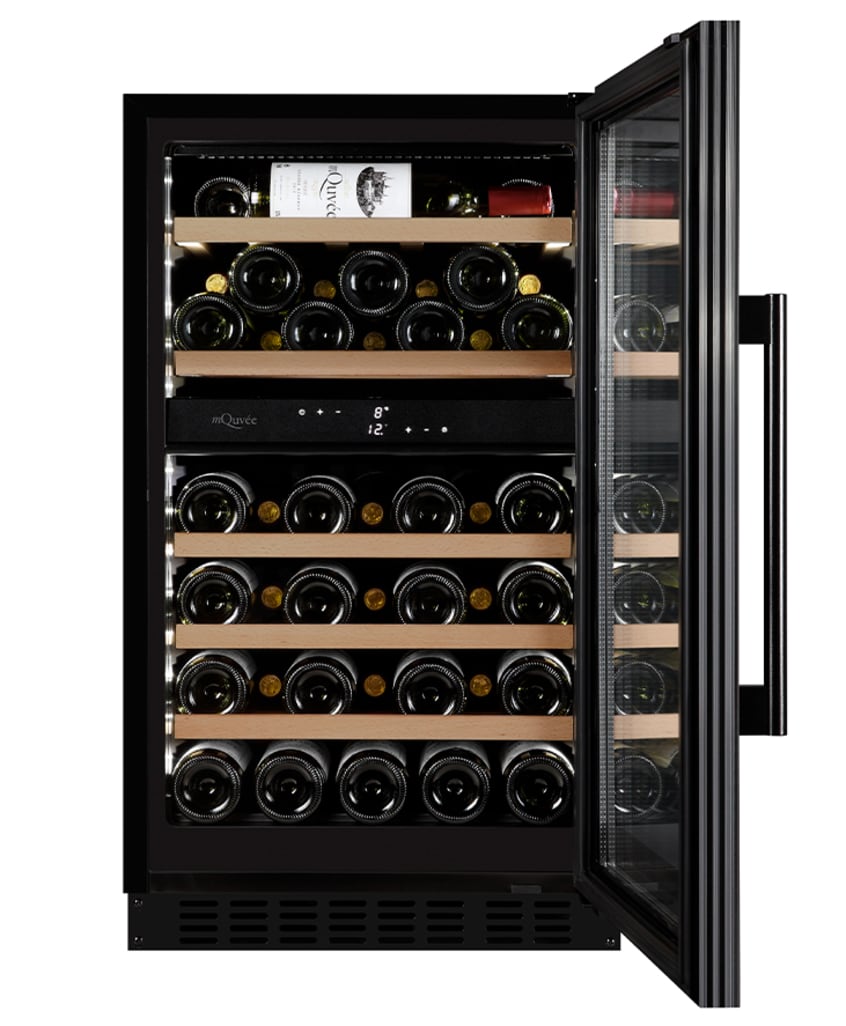 Innbyggbart vinskap - WineCave 800 50D Fullglass Black