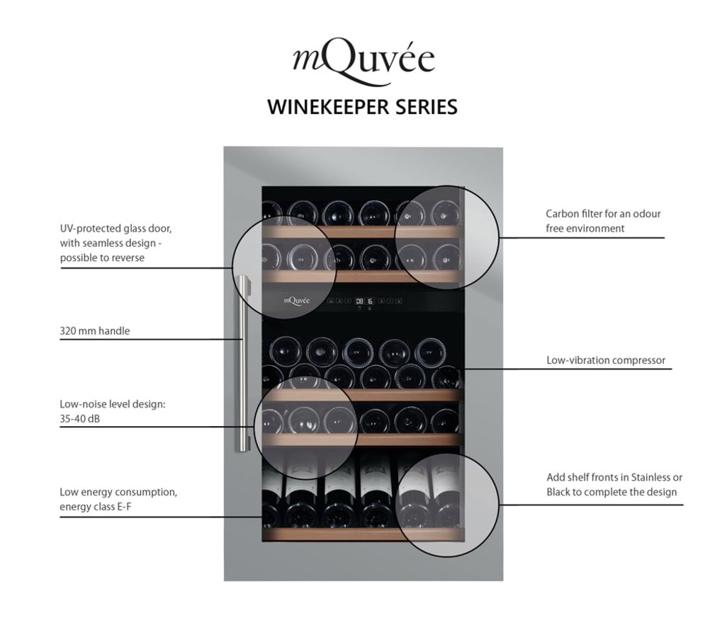 Integroitava viinikaappi – WineKeeper 49D Custom Made
