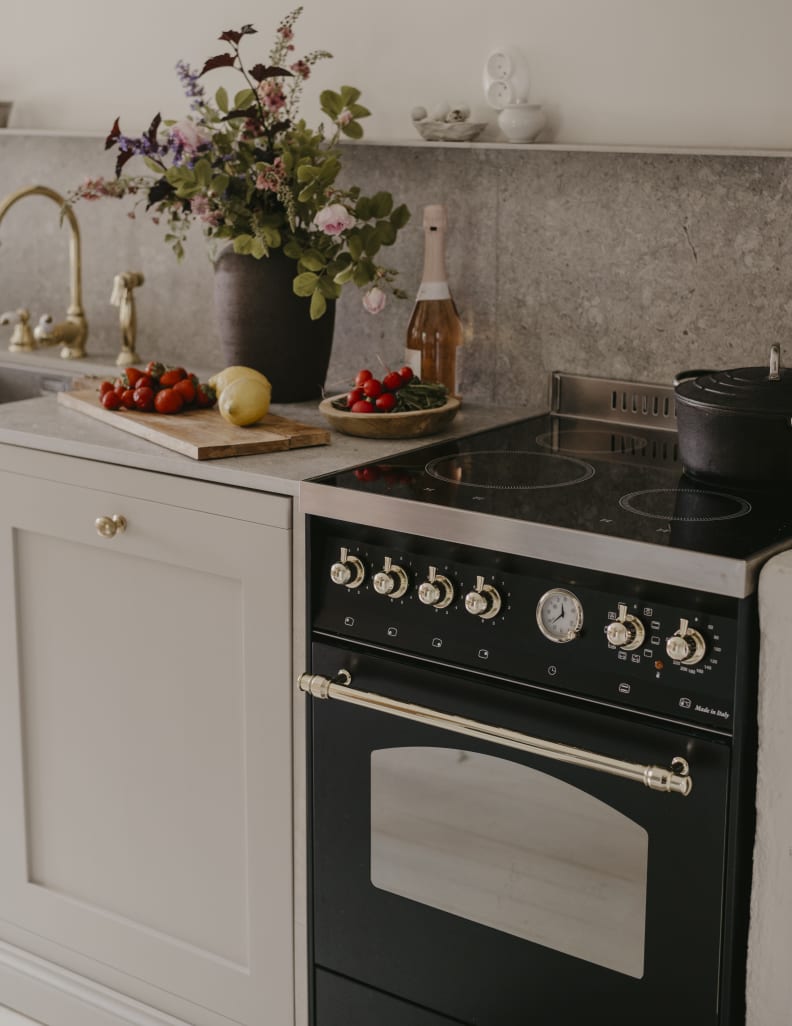Dolce Vita - Induction Range Cooker 60 cm (1 oven) (Black/Brassed) 