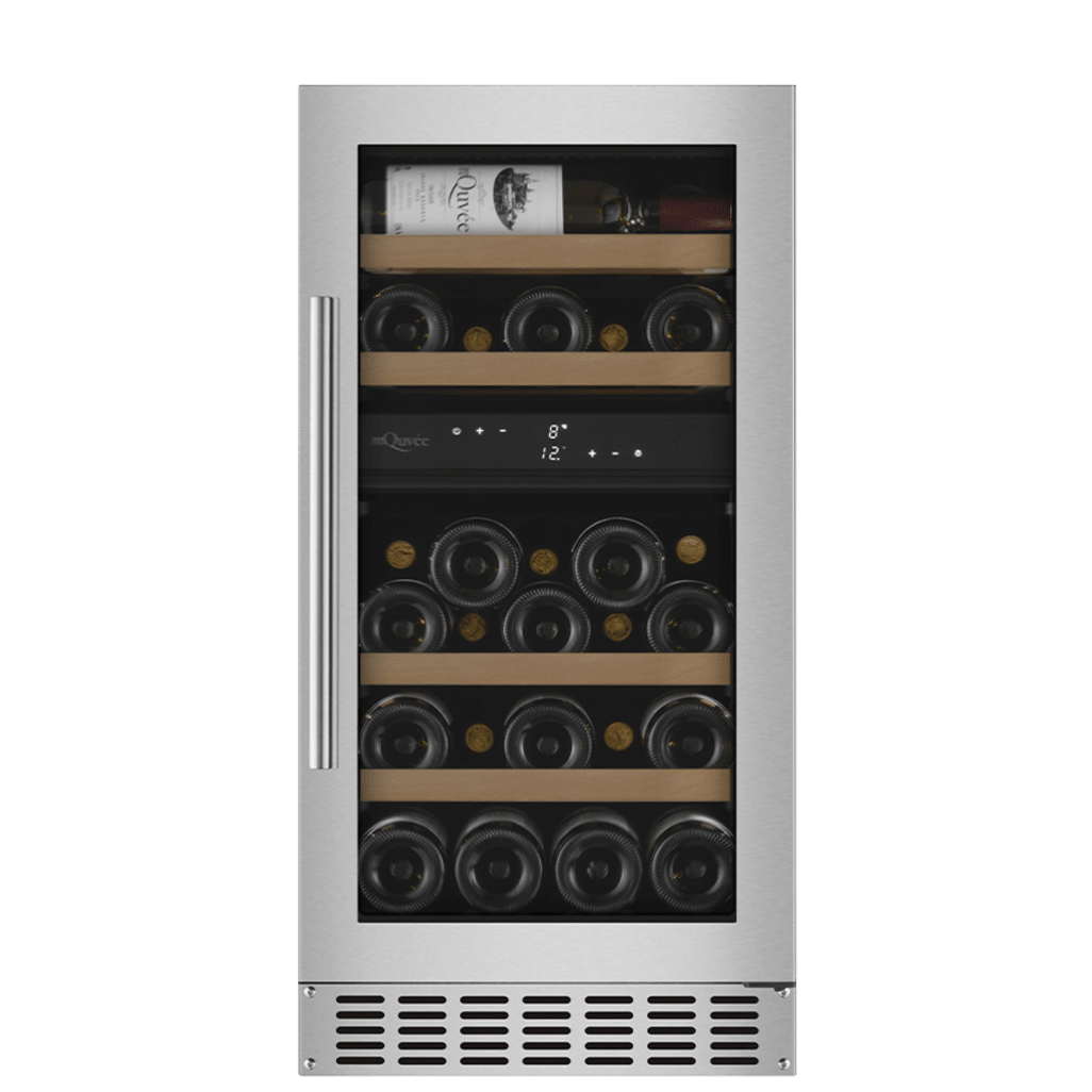 mQuvée Inbyggbar vinkyl - WineCave 700 40D Stainless (B: 39,5 x H: 82/89 x D: 57 cm)