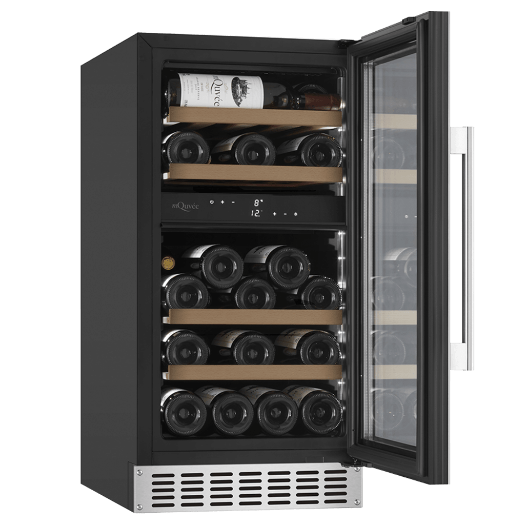 mQuvée Inbyggbar vinkyl - WineCave 700 40D Stainless (B: 39,5 x H: 82/89 x D: 57 cm)