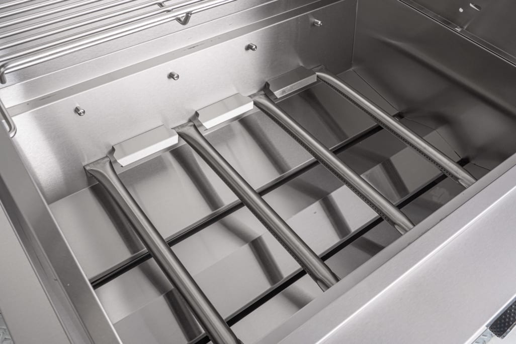 Pure - Freistehender Gasgrill mit 4 Brennern und Infrarot-Seitenbrenner - Edelstahl