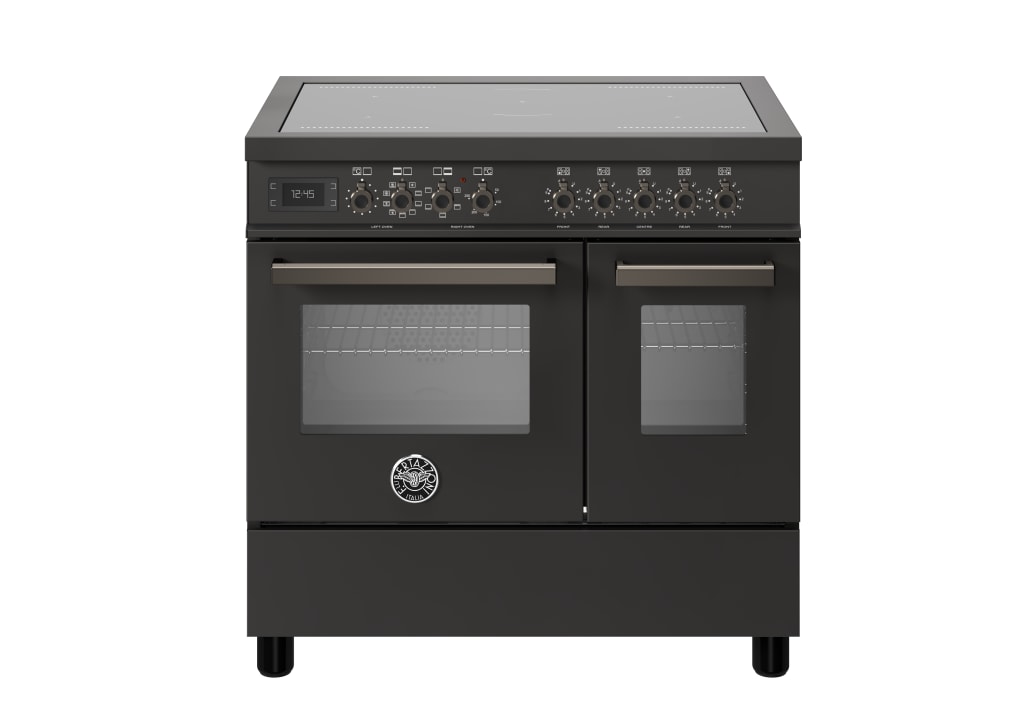 Komfurpakke - Professional Carbonio 90 cm (komfur + emhætte + kombinationsovn + indbygningsovn) Induktion