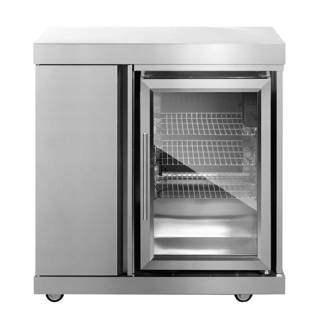 Stainless Collection - Modul mit Kühlschrank & Aufbewahrung