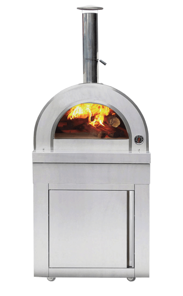 Stainless Collection - Moduuli puilla lämpiävä pizzauuni - Naples