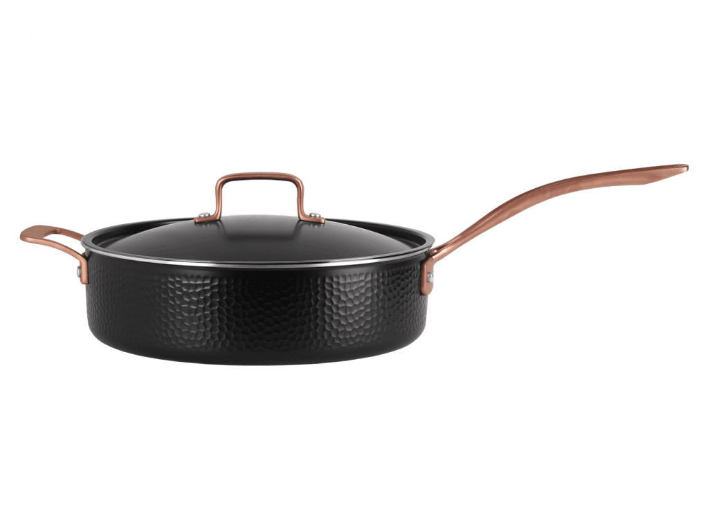  Traktørpanne med lokk 28 cm - Svart