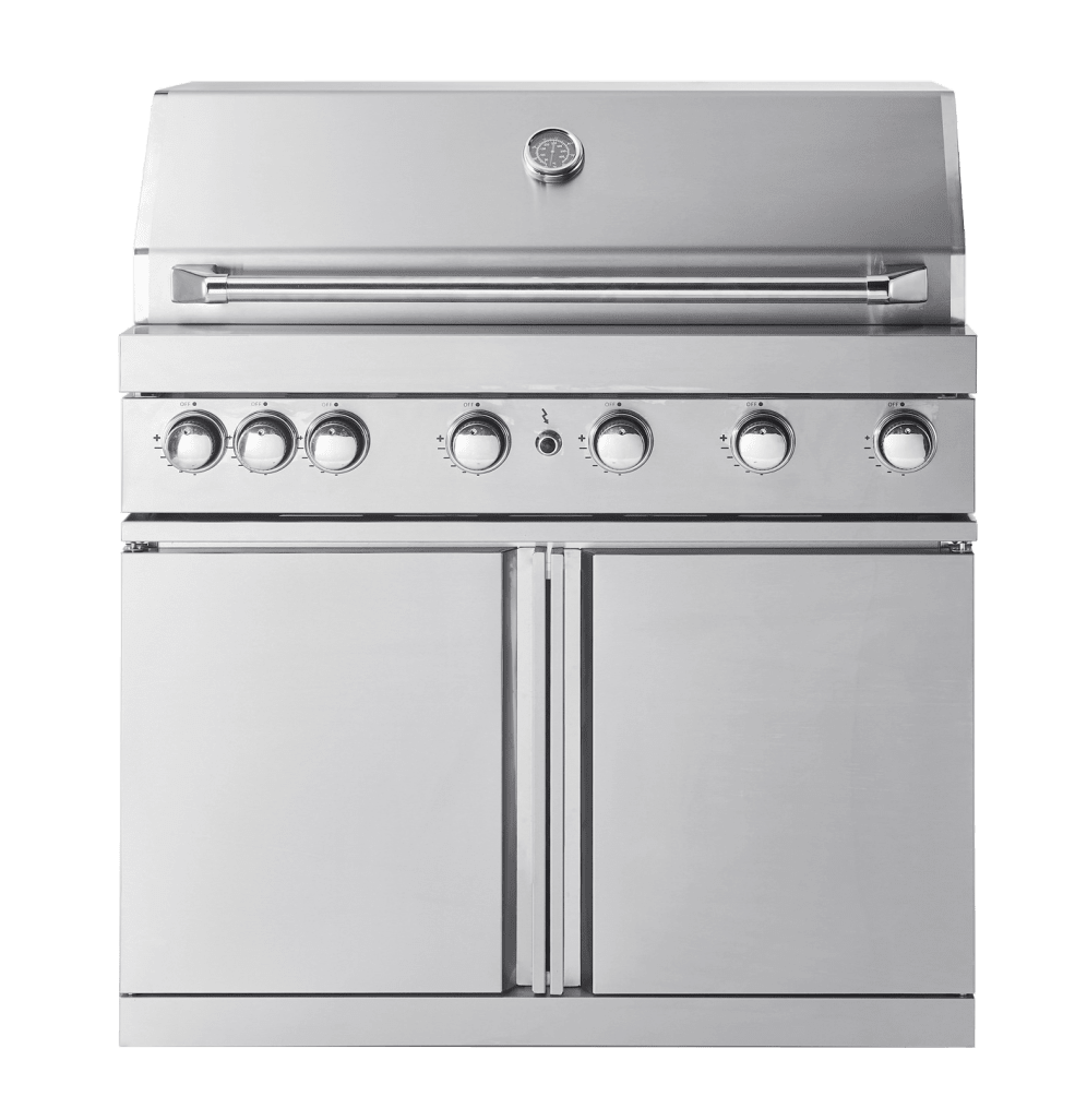 Stainless Collection - Freistehender Gasgrill mit 6 Brennern und Infrarotbrenner