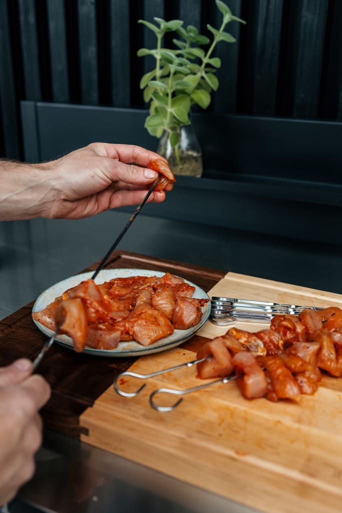 Flate grillspyd «Paddle Skewers» - 10 stk. med etui