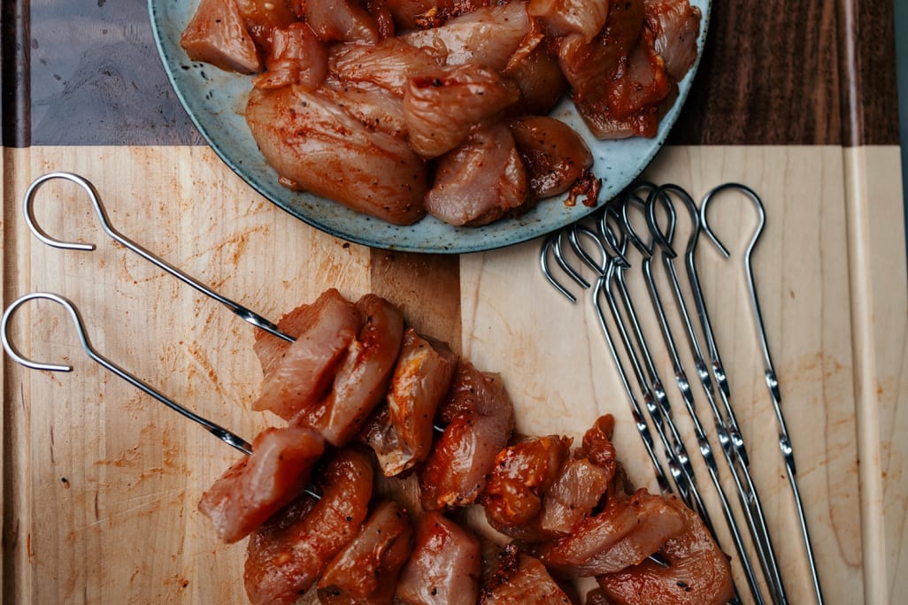Litteä grillivarras "Paddle Skewers" - 10 kpl kotelolla