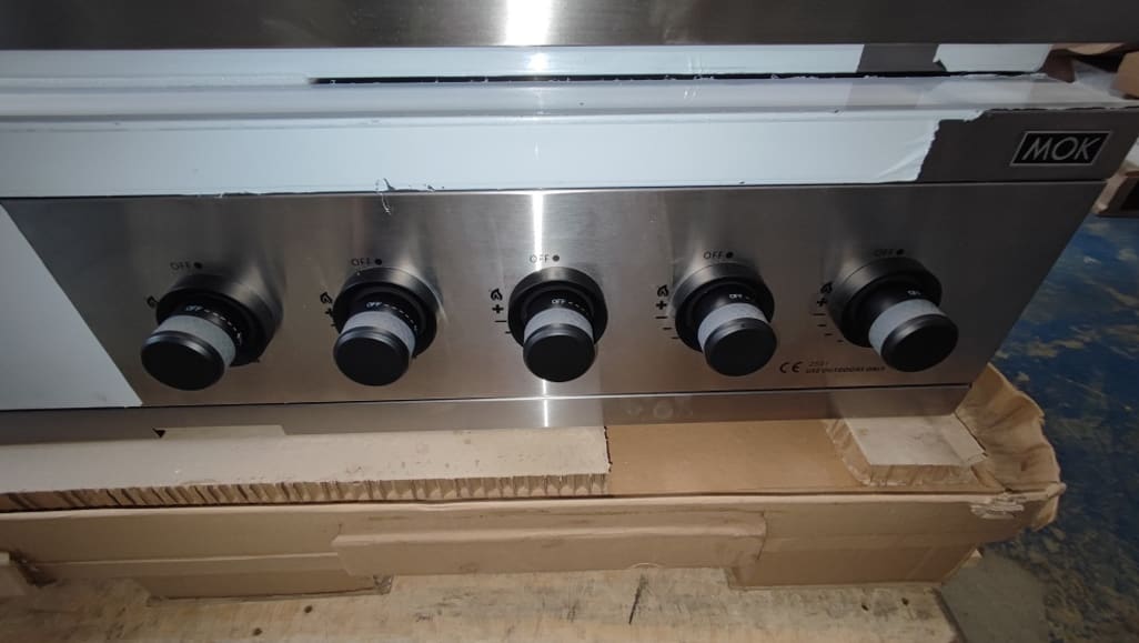 (Outlet) - Nordic Line - Integrerbar gassgrill (5 brennere) - Rustfri