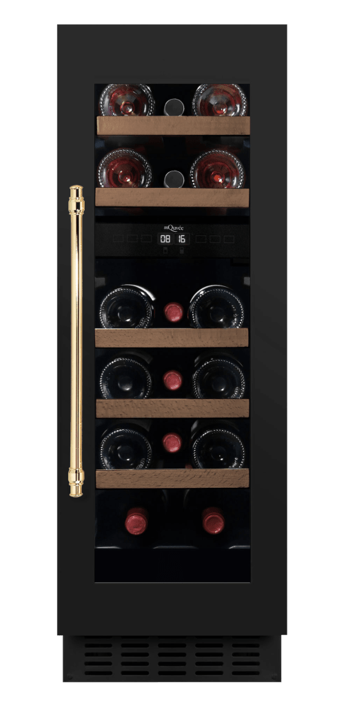 Under-counter wine fridge - WineCave 780 30D Anthracite Black - Brass Handle