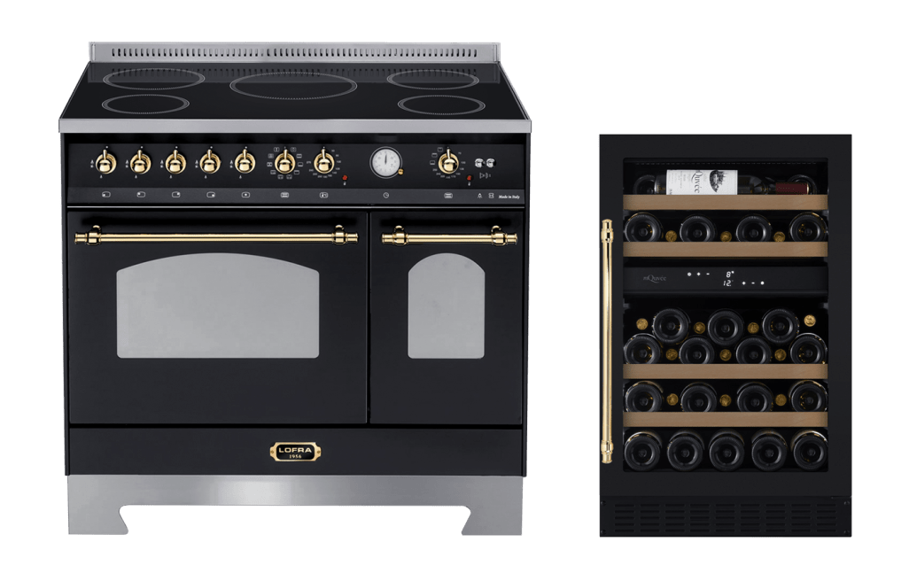 Lofra 90 cm induktion + mQuvée vinkøleskab til indbygning – WineCave 700 50D